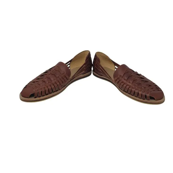 Nisolo Men’s Huarache Leather Sandals Brandy Brown Size 10.5 NEW in Box