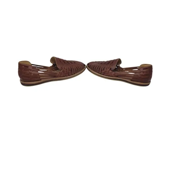 Nisolo Men’s Huarache Leather Sandals Brandy Brown Size 10.5 NEW in Box