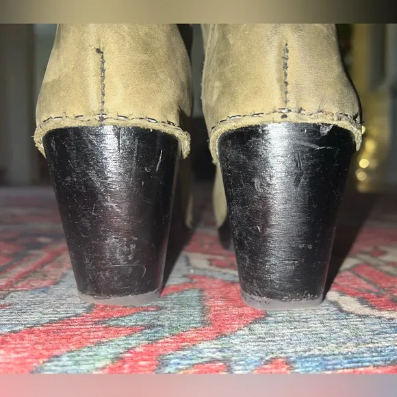 No. 6 Store Lace Up Green Boots Clogs— Womens size 36 or US 6