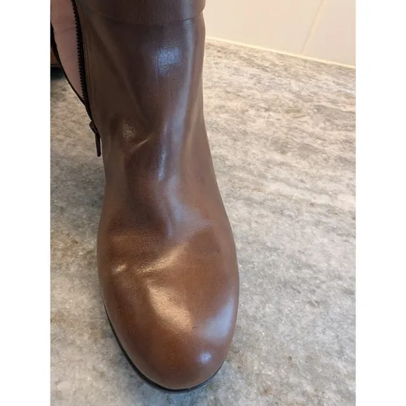 NWOB Ecco Women's Dress Classic Buckle Ankle Boot SIZE  39 / US 8.5 Walnut New