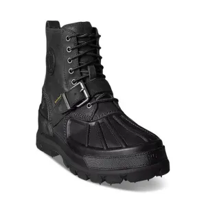 NWOB MENS POLO RALPH LAUREN OSLO Waterproof Lace Up Leather Boots BLACK US SZ 8D