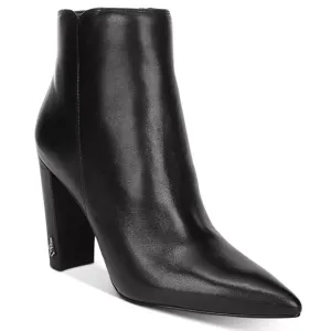 NWOB Sam Edelman Women's Raelle Ankle Booties Leather Pointed-Toe  Black Size 9