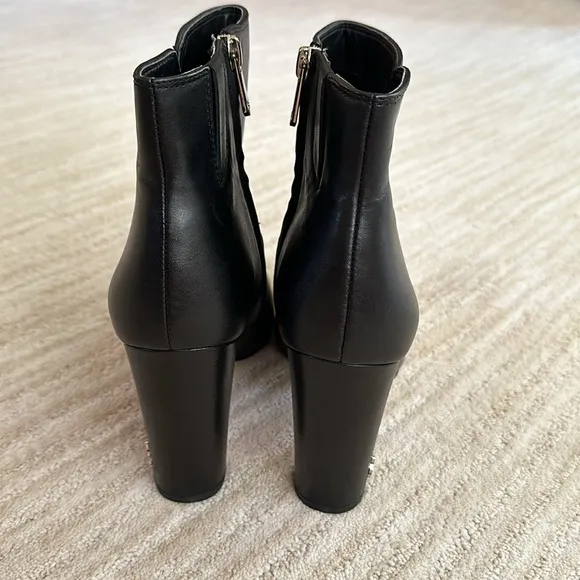 NWOB Sam Edelman Women's Raelle Ankle Booties Leather Pointed-Toe  Black Size 9