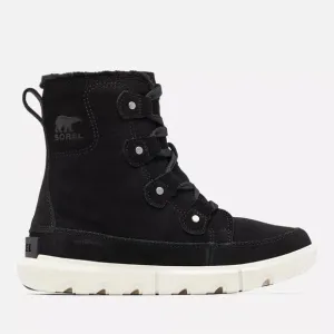 NWOB Sorel Women’s Explorer II Joan Black Waterproof Winter Boots Size 6.5