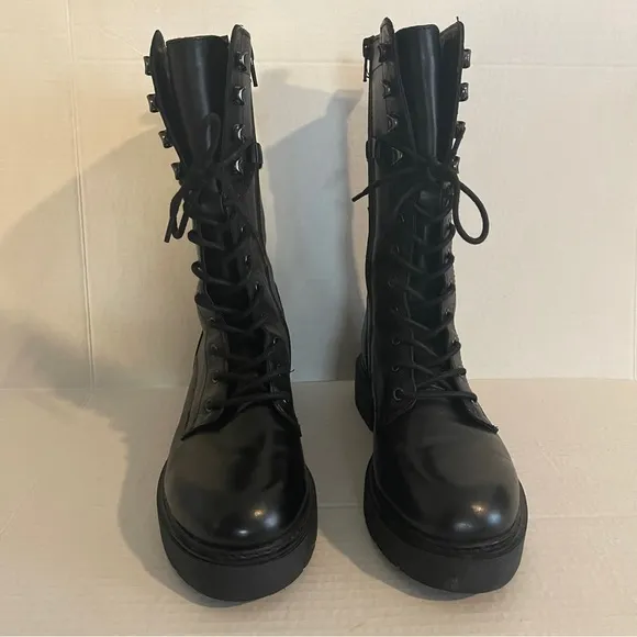 NWOB Vince Camuto Lug Sole Combat Boots Sz 8 (38)
