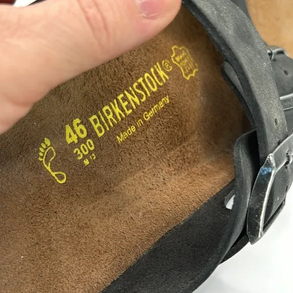 NWOT BIRKENSTOCK™️ Men's Size EU36 (13M) 'MILANO' Black Leather Sandals