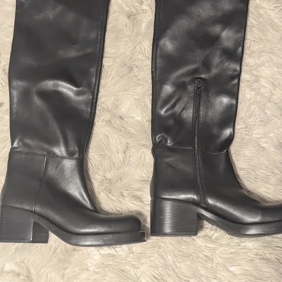 NWOT Jeffrey Campbell Reflect OK Thigh High Platform Boots in Black