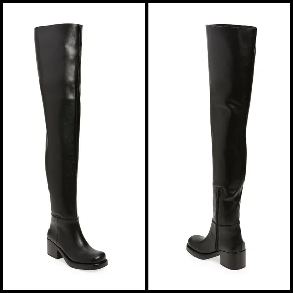 NWOT Jeffrey Campbell Reflect OK Thigh High Platform Boots in Black