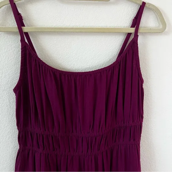 NWOT Pact 100% Organic Cotton Coastal Double Gauze Cami Maxi Dress Sangria SZ M