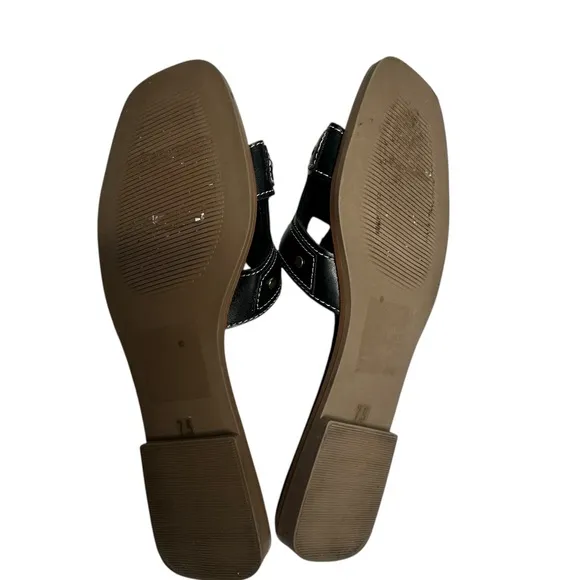 NWOT Steven by Steve Madden Black Harlien Slide Sandals 7.5 Floor Model