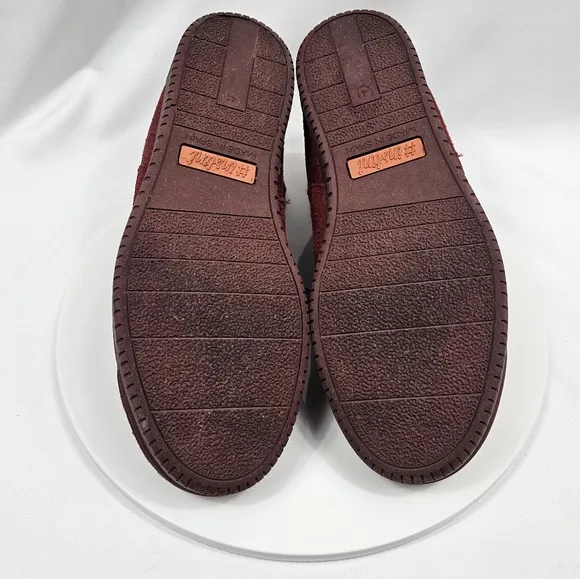 NWOT Toni Pons Gigi Bootie Ankle Boots Suede Chunky Knit Pull-On Burgandy 41 10