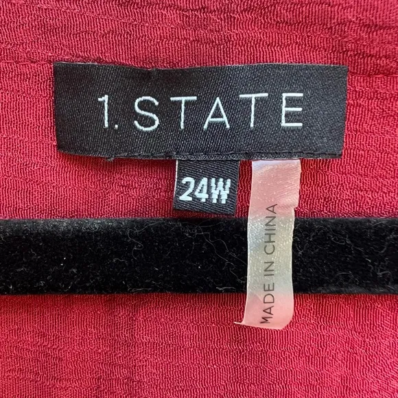 NWT 1. State Wanderlust Mineral Red Dress size 24W