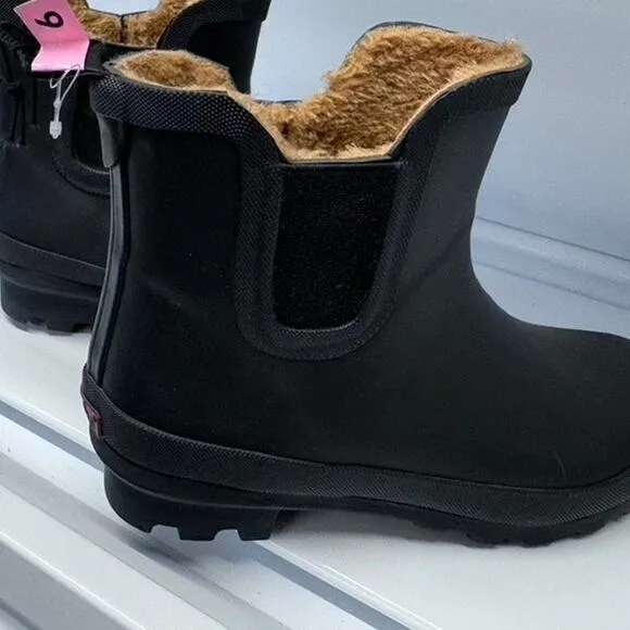 NWT!! &quot;CHOOKA&quot; Rubber Ankle Boots, Size 6, Classic Chelsea Boot, Rainboot