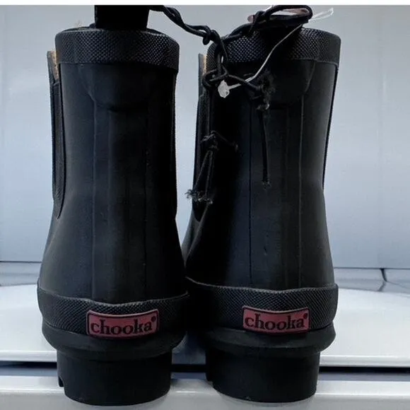 NWT!! &quot;CHOOKA&quot; Rubber Ankle Boots, Size 6, Classic Chelsea Boot, Rainboot