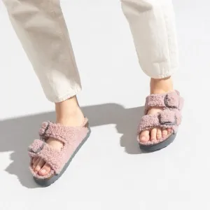 NWT Birkenstock Papilio Arizona Big Buckle Shearling Sandals Size US 7/EU 38
