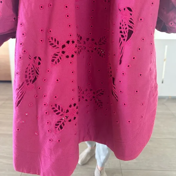 NWT Carolina K Augustina Minidress, sparkling grape (magenta)