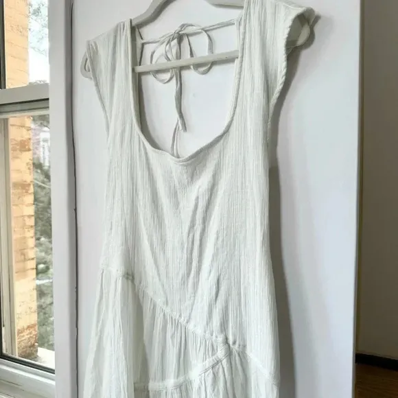 NWT Free People Traveler Midi Dress Flowy Boho Summer Lightweight White