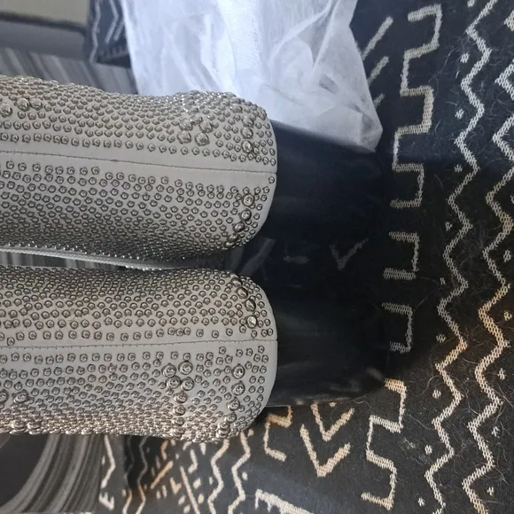 NWT Jeffrey Campbell Silver Rhinestone Boots