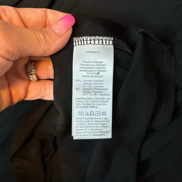 NWT Madewell Jersey Asymmetric-Seam Midi Skirt Black XS