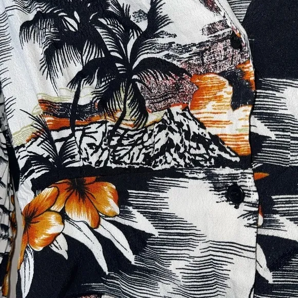 NWT MAJE Rolina Hawaiian Print Button Front Mini Dress Size 3/Large