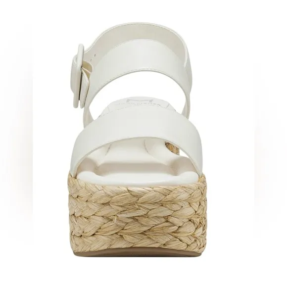 NWT MARC FISHER LTD PATRYCE PLATFORM WEDGE SANDAL IN IVORY BRAND NEW IN BOX