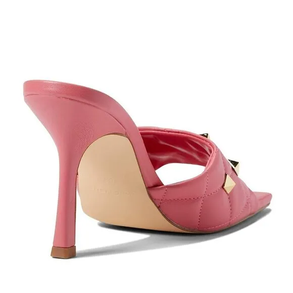 NWT Marc Fisher Women's Dacorin Quilted Studded High Heel Slide Sandals