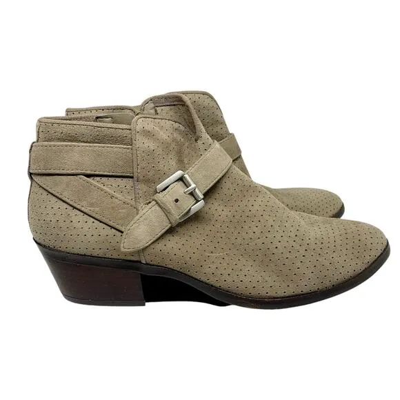 NWT Sam Edelman Patrisha Suede Ankle Boots in Putty Size 7