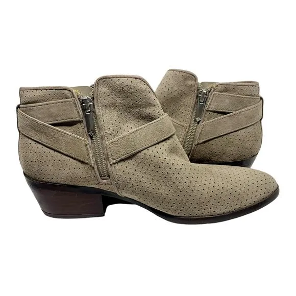 NWT Sam Edelman Patrisha Suede Ankle Boots in Putty Size 7