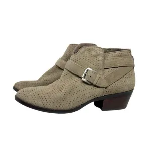 NWT Sam Edelman Patrisha Suede Ankle Boots in Putty Size 7