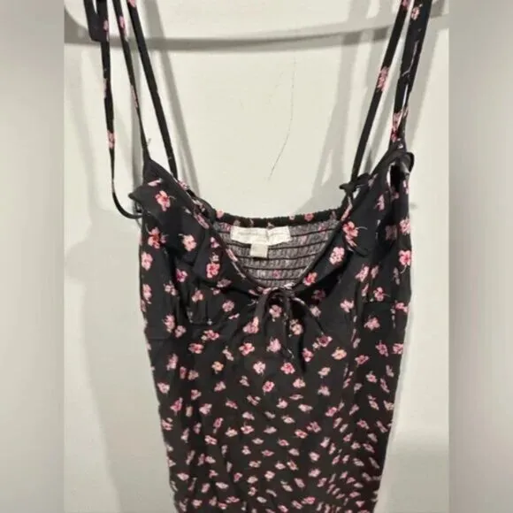 NWT Spiritual Gangster All Day Challis Cami Mini Dress | Black &amp; Pink | Size L