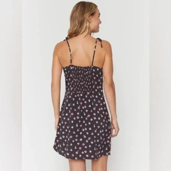 NWT Spiritual Gangster All Day Challis Cami Mini Dress | Black &amp; Pink | Size L