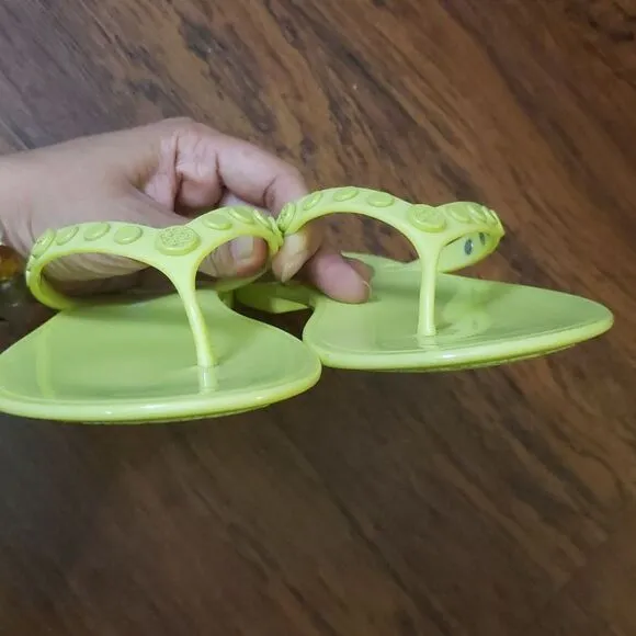 NWT Tory Burch Studded Jelly Sandal in Lime Sherbet Size 7