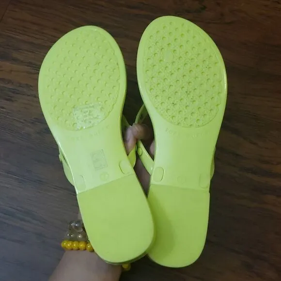 NWT Tory Burch Studded Jelly Sandal in Lime Sherbet Size 7