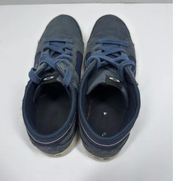 Oakley Road Trip Y2K Skater Suede Navy Blue Mid Sneakers Mens Size 11.5