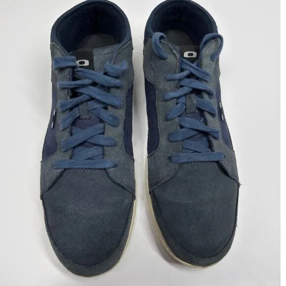 Oakley Road Trip Y2K Skater Suede Navy Blue Mid Sneakers Mens Size 11.5