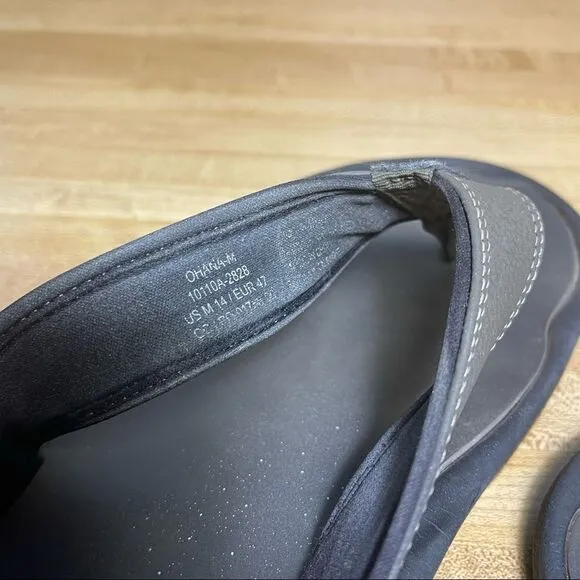 OluKai Men's Ohana Beach Sandals - Kona/Kona Gray Mens Size 14