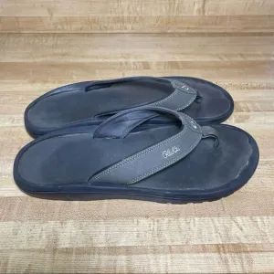 OluKai Men's Ohana Beach Sandals - Kona/Kona Gray Mens Size 14
