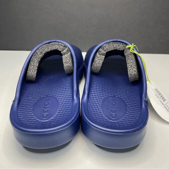 OOFOS OOahh Recovery Slide Navy Blue Comfort Sandals Men’s Size 7 Women’s Size 9
