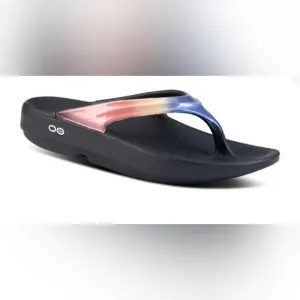OOFOS OOLALA Luxe Sandals In Horizon Color Way Women's Size 7 EU 38 Summer Beach