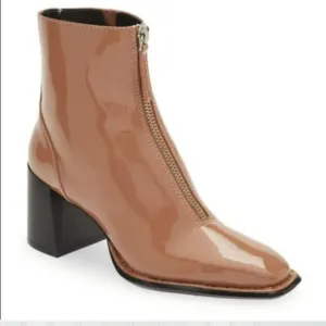 Open Edit Chloe Boots Vegan Patent Leather Chunky Square toe Nordstrom
