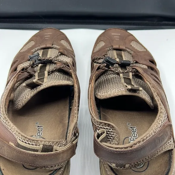 OrthoFeet brown sandals for men size 14