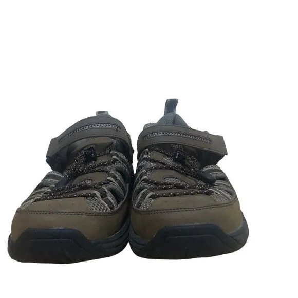 Orthofeet Clearwater Sandals Men's 12 D Brown Leather Fisherman Orthopedic Shoes