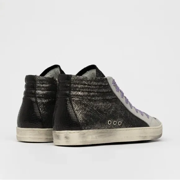 P448 High Top‎ Skater Style Silver Sneakers