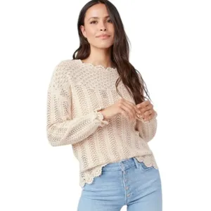 Paige Kuzuyu Cream Knit Sweater