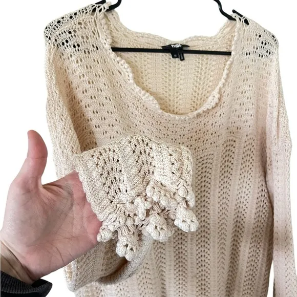 Paige Kuzuyu Cream Knit Sweater