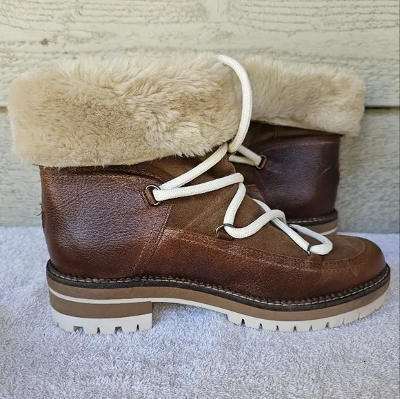 Pajar Canada Ophelia Womens Leather/Faux Fur Waterproof Winter Boots Size 39