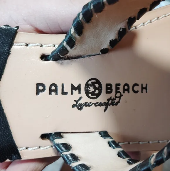 Palm Beach luxecraft genuine leather sandals Size 7
