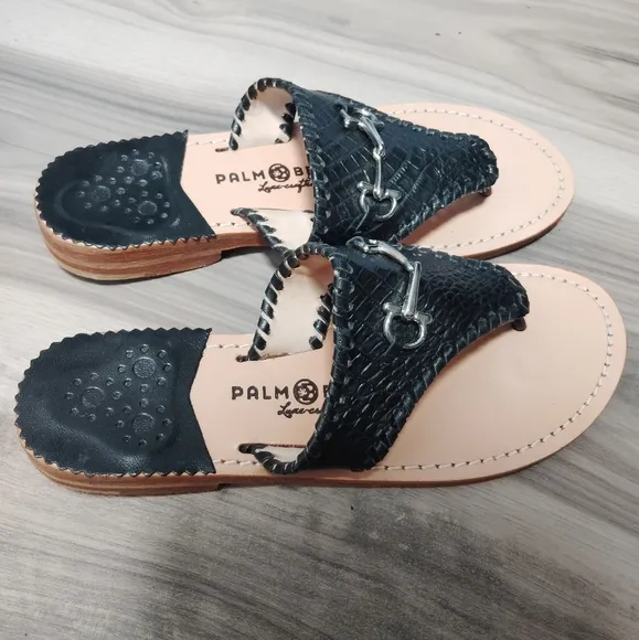 Palm Beach luxecraft genuine leather sandals Size 7
