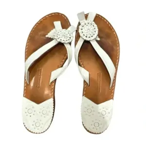 Palm Beach Sandals Classic White Made in USA Women's 8