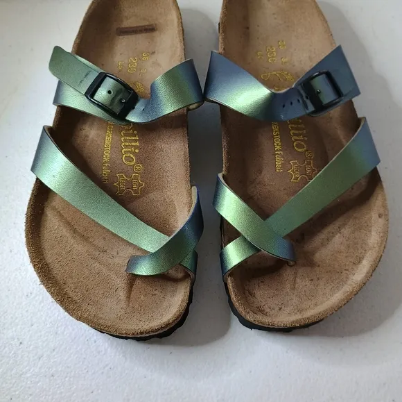 Papillio Birkenstock Women's Sandals - Green Iredesent Size 36